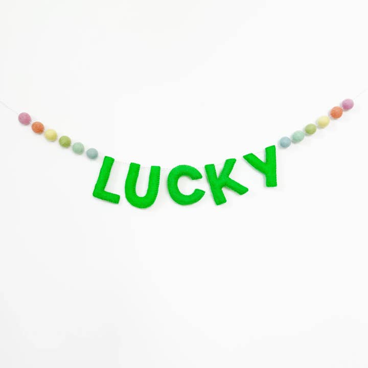 Lucky Felt Banner for wholesale by Glitter Party Co