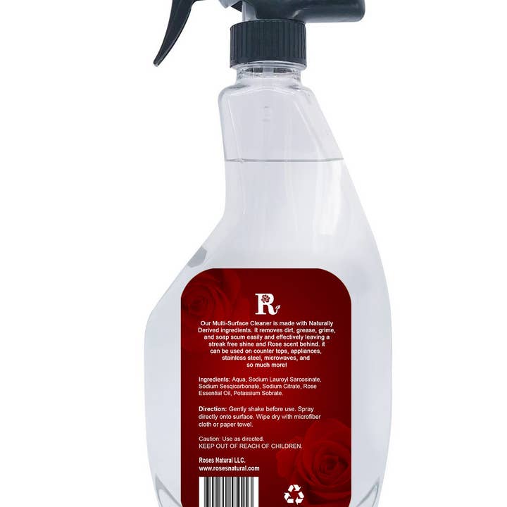 Roses Natural - Vente Nettoyant multi-surface - Nettoyant naturel pour surfaces multiples | Nettoyant à usage entièrement naturel6