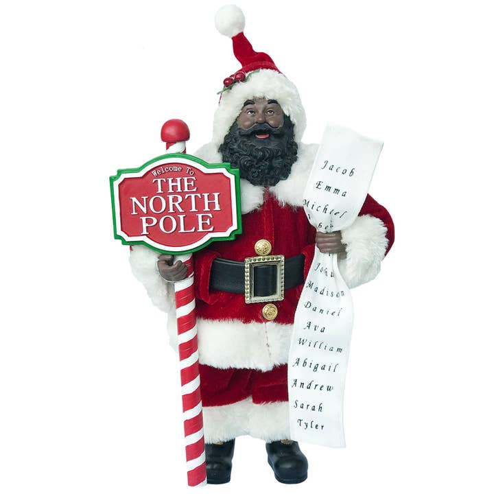 Santa’s Workshop Inc. - Wholesale Christmas Decoration - 12" Black North Pole Claus0