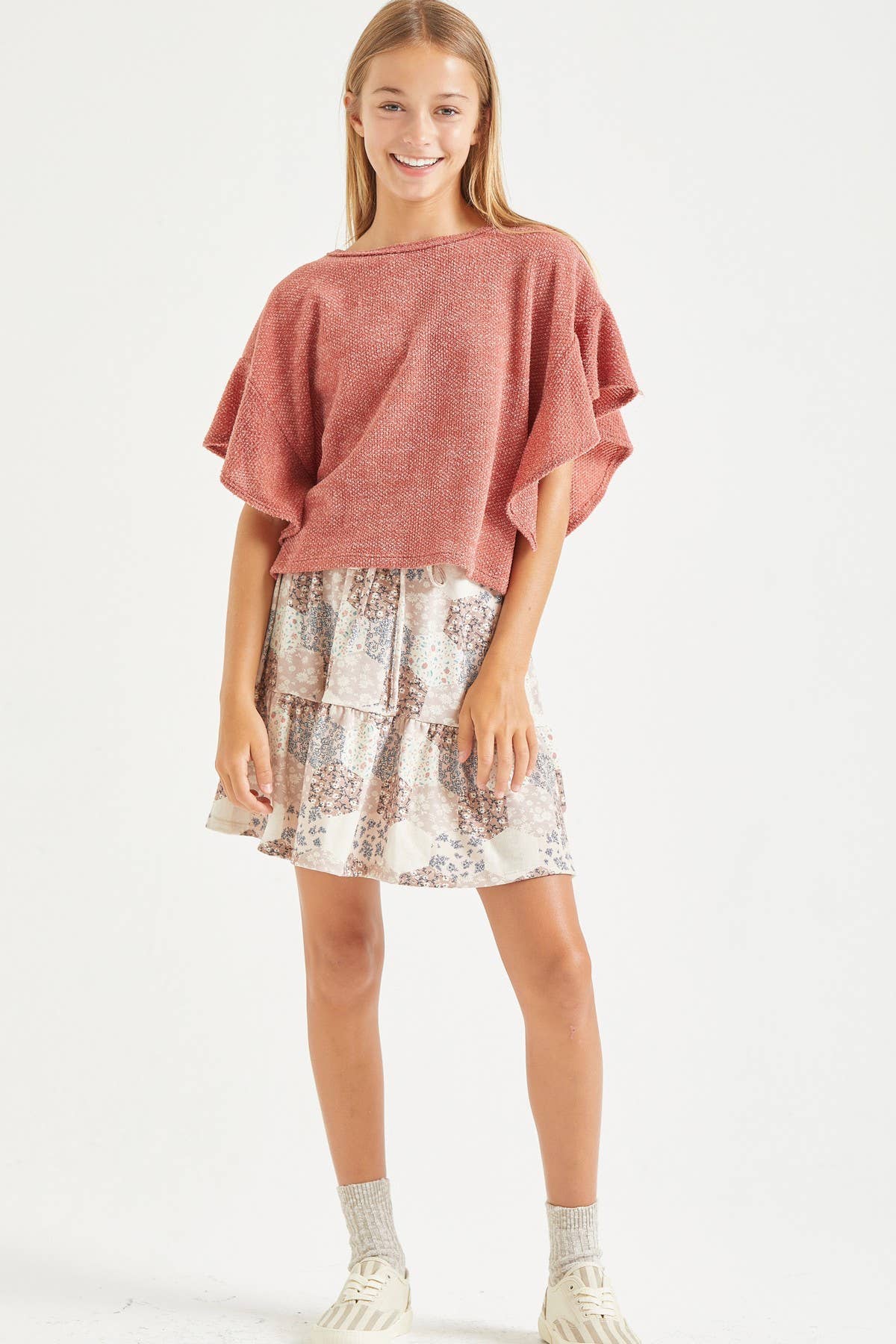 Good Girl - Vendita all'ingrosso Maglione tricot - Bambini - Maglione con volant pullover cropped in maglia grossa7