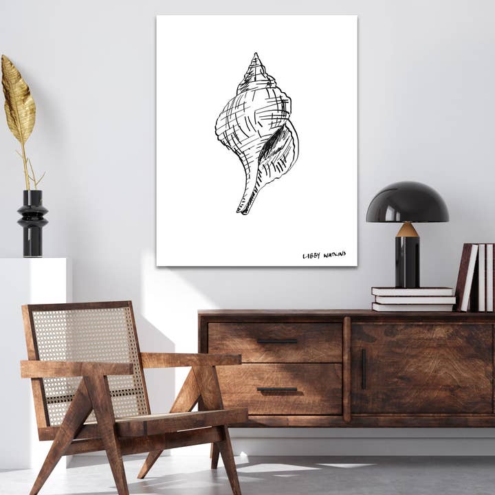 Libby Watkins - Wholesale Art print - Trapezium Conch Sea Shell Canvas Print3