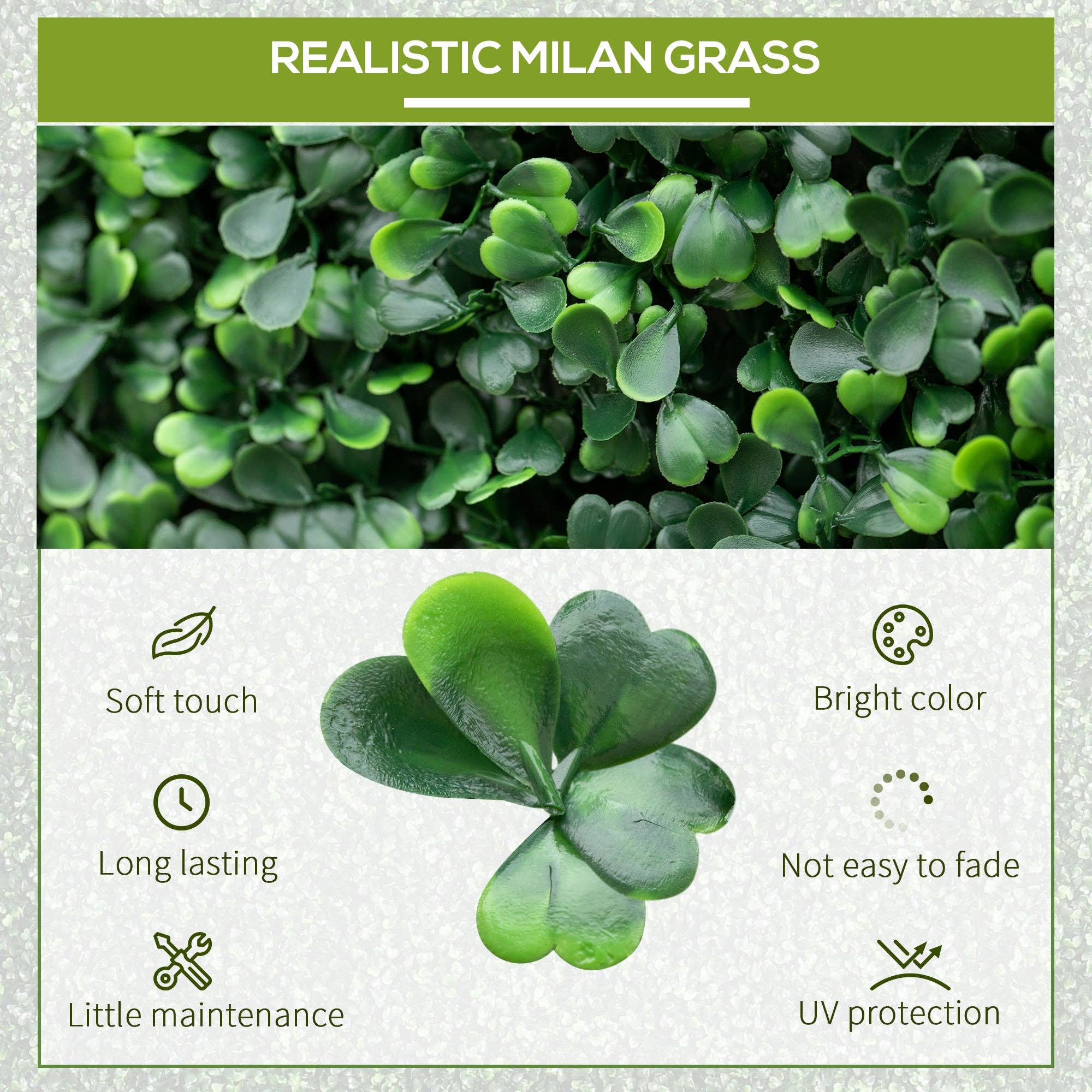 39F Inc. - Vente Plantes artificielles - 12 panneaux de buis 50x50cm décoration murale verte pour intimité3