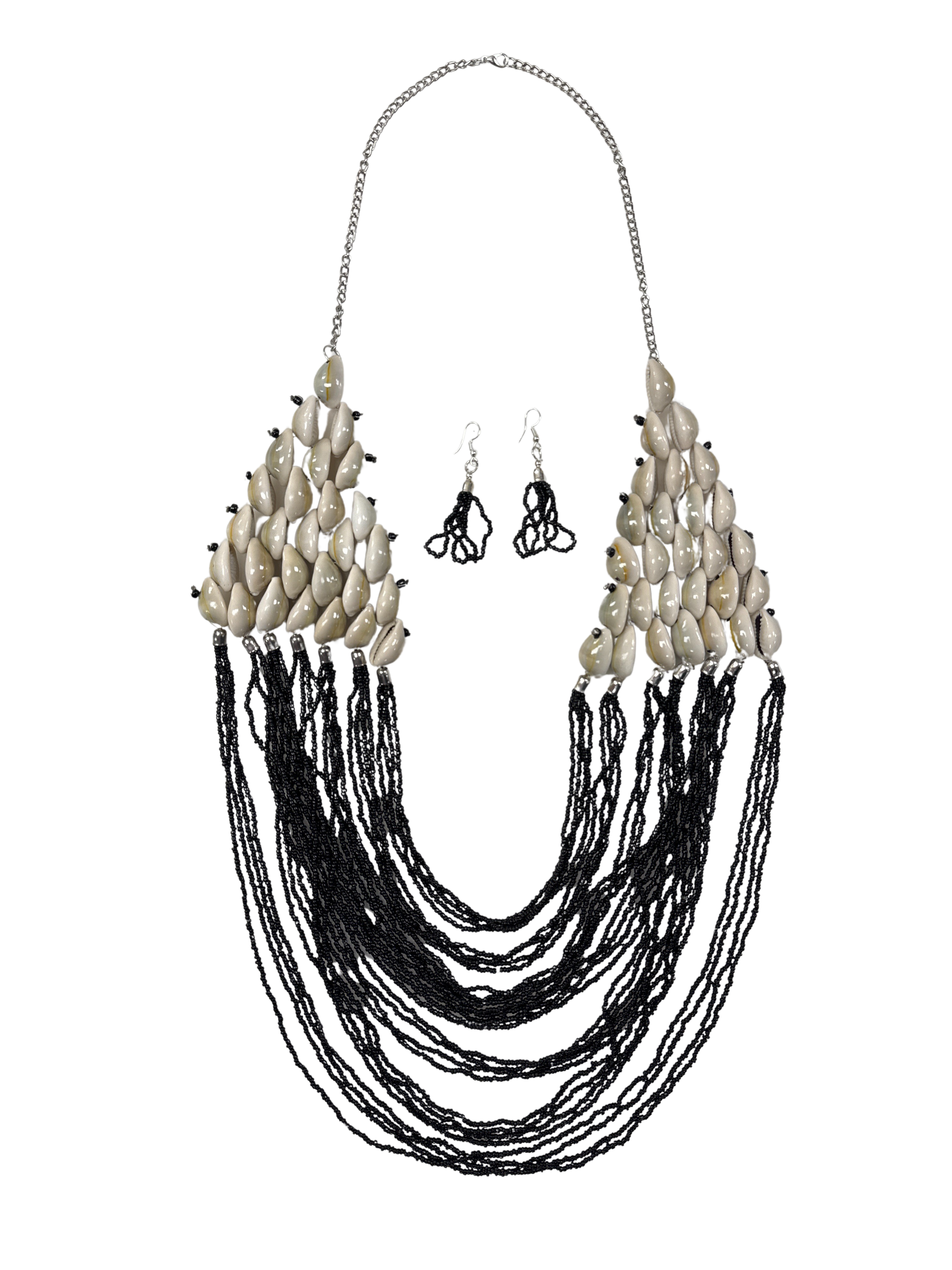Treasure Jewelry - Wholesale Bib Necklace - Large Cowrie Shell Bib Necklace Cowie Necklace9