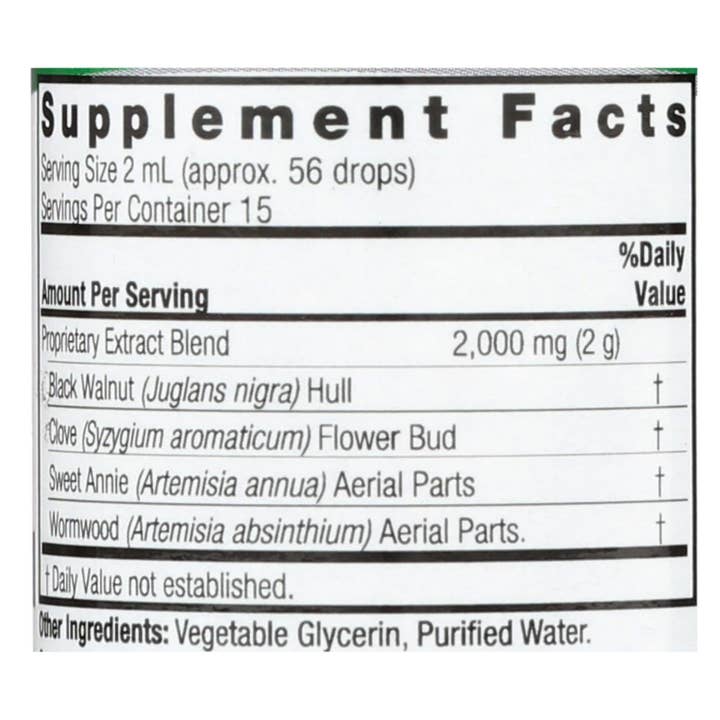 Everyday Supply Co - Wholesale Oral Supplement/Vitamin - Black Walnut & Wormwood Complex Alcohol-Free 1 Fl Oz1