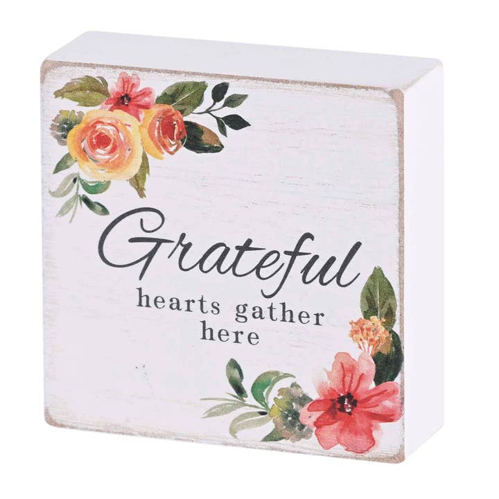 Bordsskiva Plack Grateful Hearts 3x3 för wholesale av Dicksons