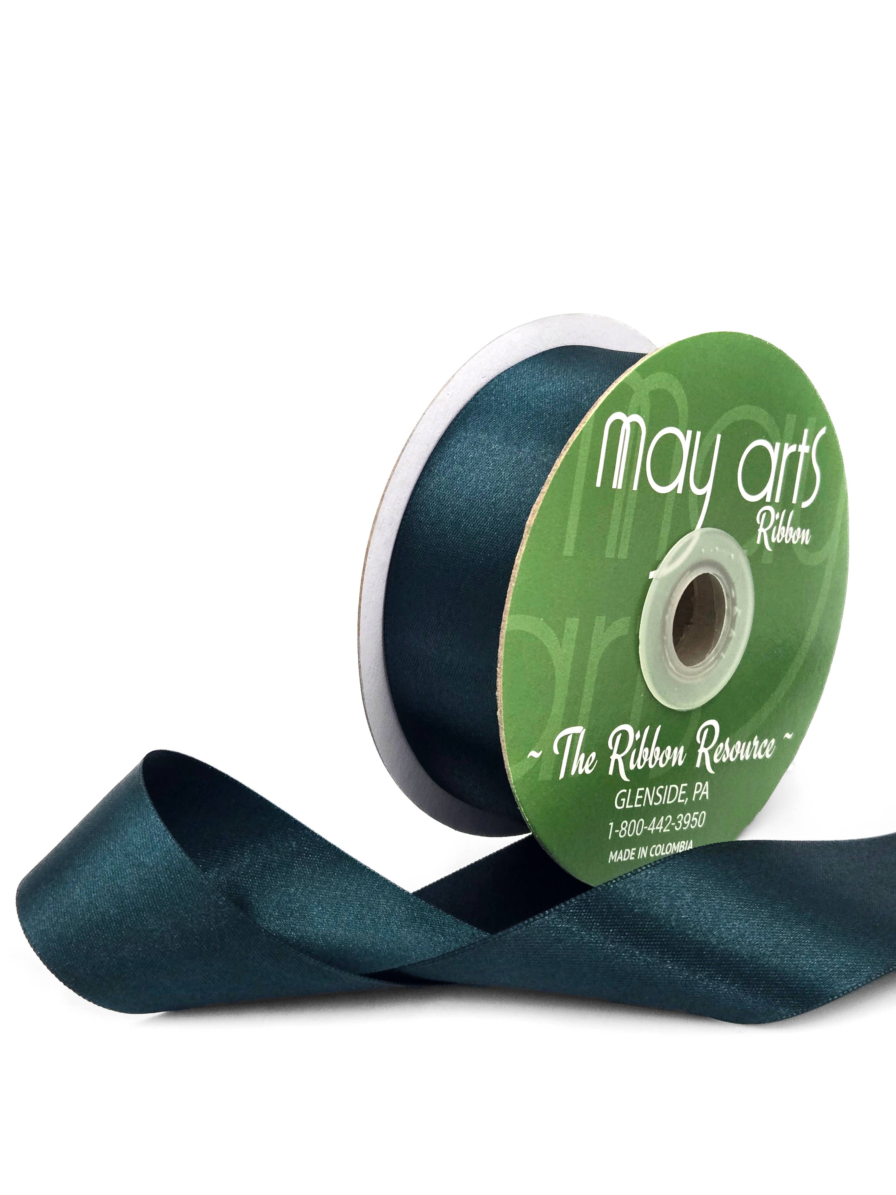 May Arts Ribbon - Wholesale Ribbon - Gift Wrapping - ~1.5" (38MM) Double Face Satin Ribbon, Forest Green