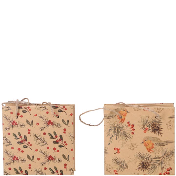 Papirpose Ilex, 2 motiver, L14cm, B14cm, H14cm, for engroshandel hos Vosteen