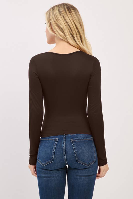 Heart & Hips - Wholesale Knit Top - Women's - JT56670L - SWEETHEART NECK W/RUCHED LONG SLEEVE TOP5