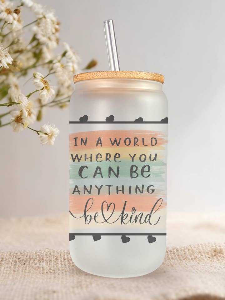 16Oz Can Glass- Kindness Cup Gifts for Her for wholesale by The Inspiration Haven