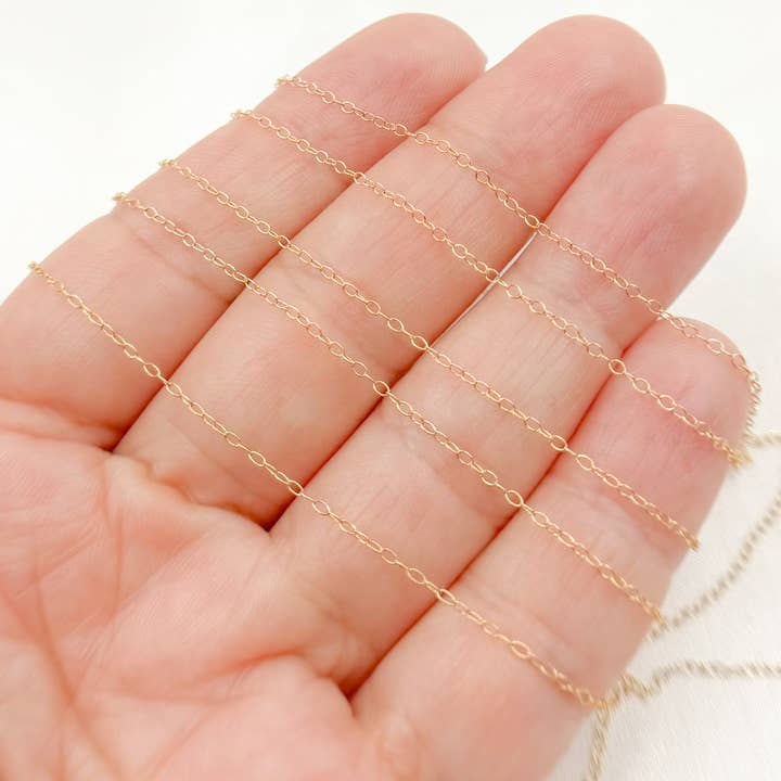 Tresor Jewelry Inc. - Wholesale Link & Chain Necklace - 822GF. 14K Gold Filled Cable Chain