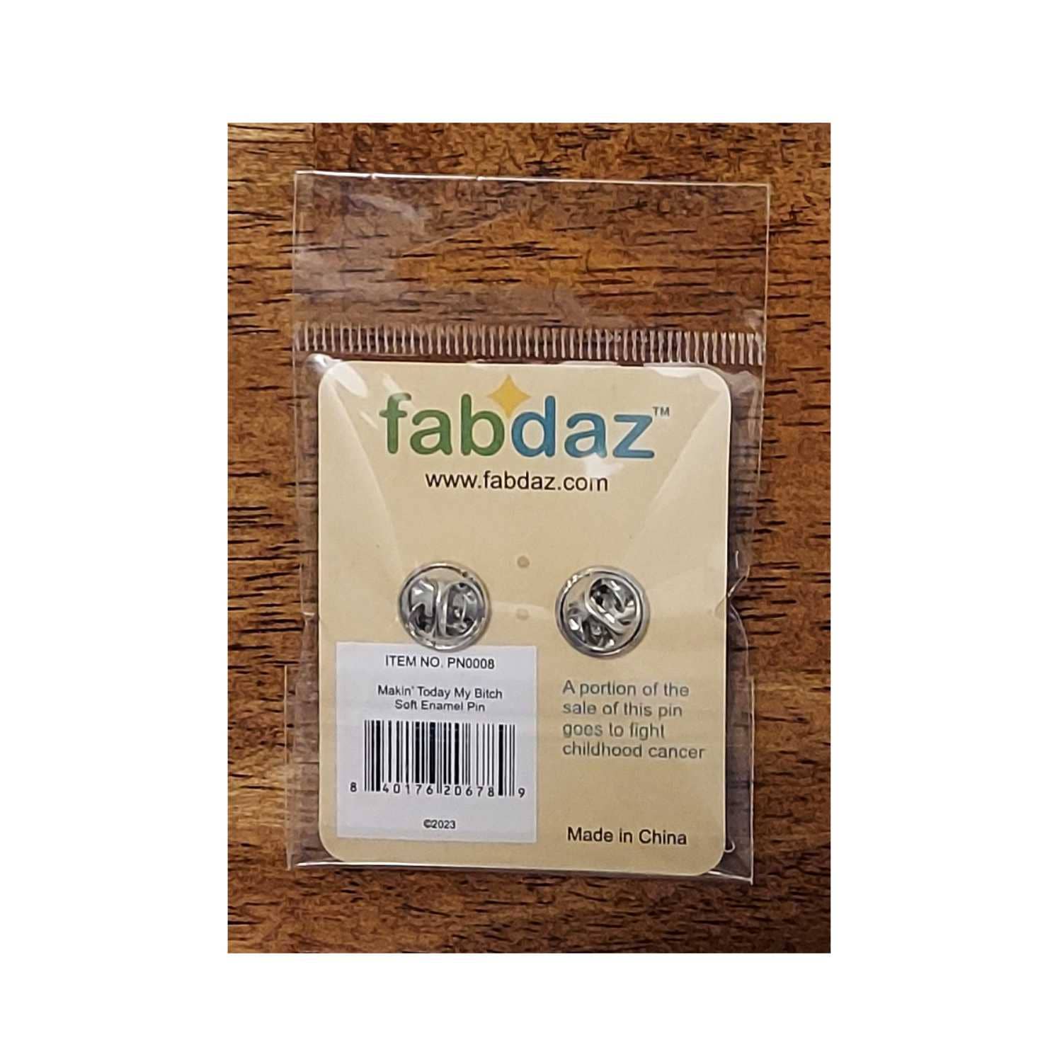 Fabdaz - Venta al por mayor Botón/prendedor - Alfiler esmaltado Makin' Today My Bitch con marco de metal3