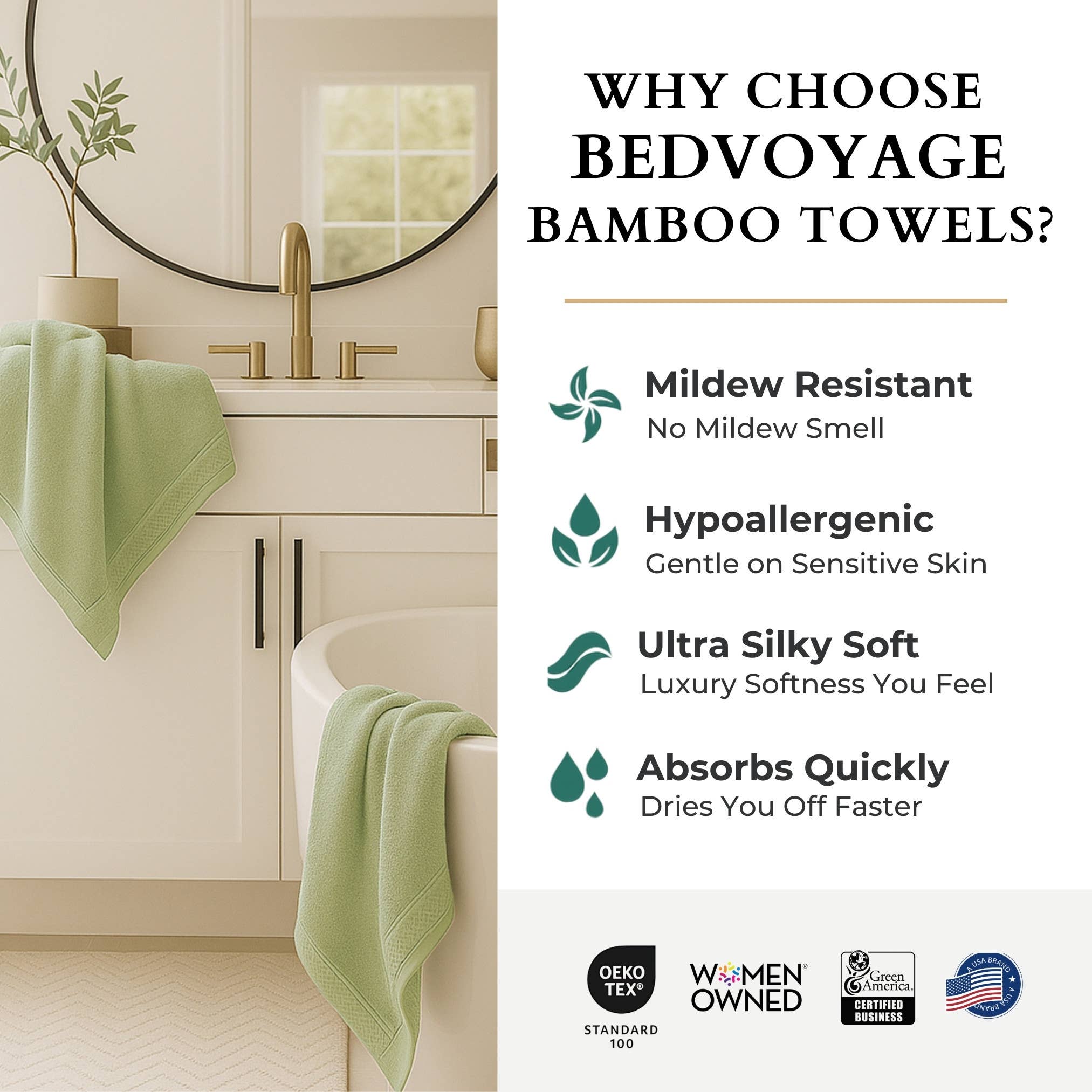 BedVoyage - Wholesale Towel set - BedVoyage Luxury viscose from Bamboo 3-Piece Towel Set5