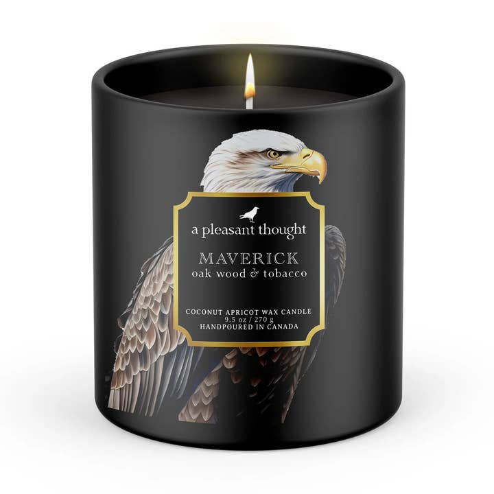 A Pleasant Thought - Wholesale Jar/Filled Candle - MAVERICK | OAK WOOD & TOBACCO | RAVEN CANDLE0