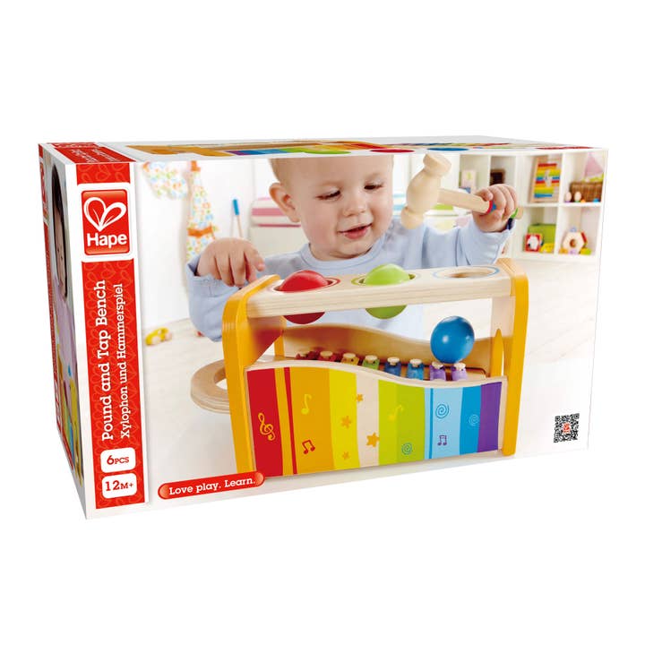 Hape Toys - Wholesale Musical Toy - Kids & Baby - Hape Pound&Tap Bench - Musical Toy w/ Xylophone for Toddlers