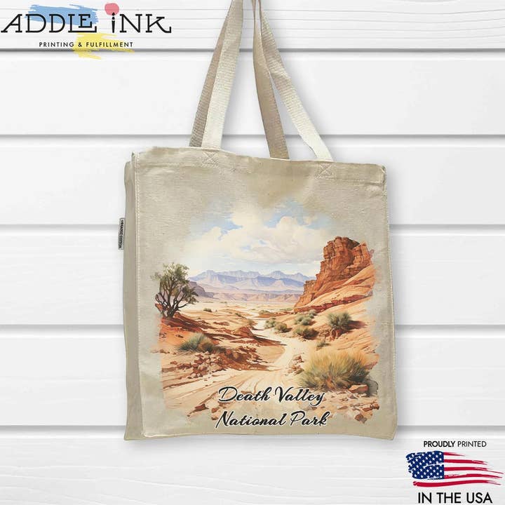Sac fourre-tout biologique à soufflets du parc national de Death Valley pour la vente par ADDLE iNK