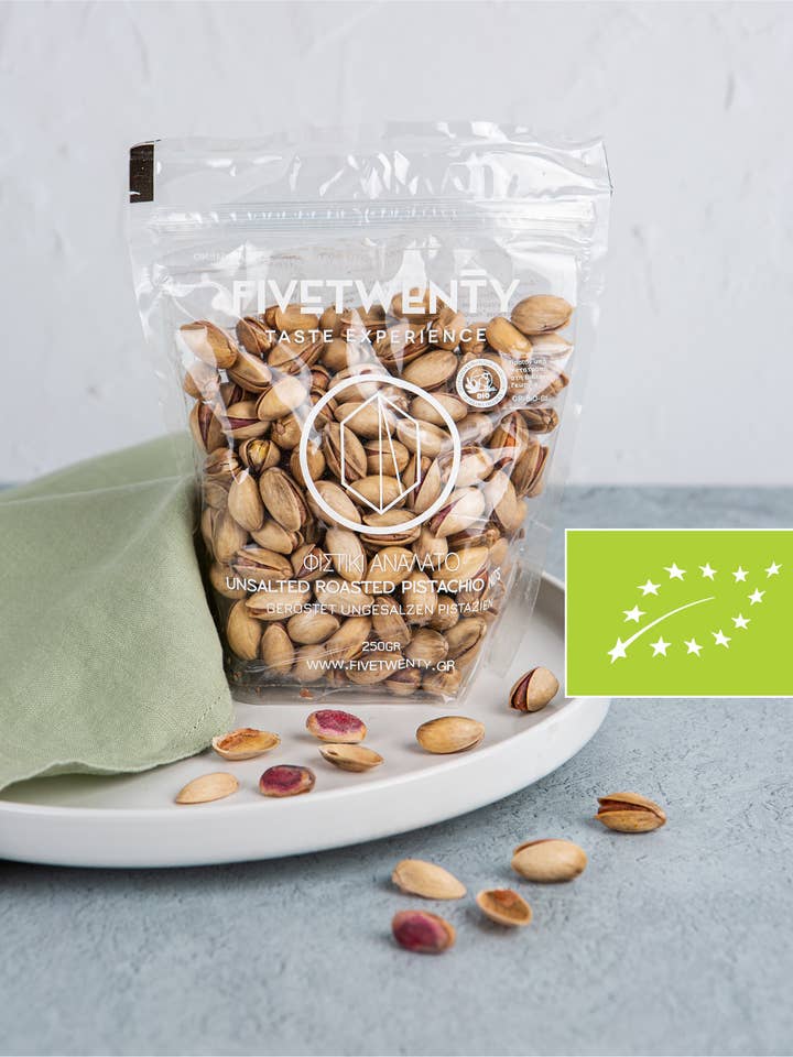 BIO Pistachio nuts 250g (unsalted, zip-bag) for wholesale by FiveTwenty Taste Experience