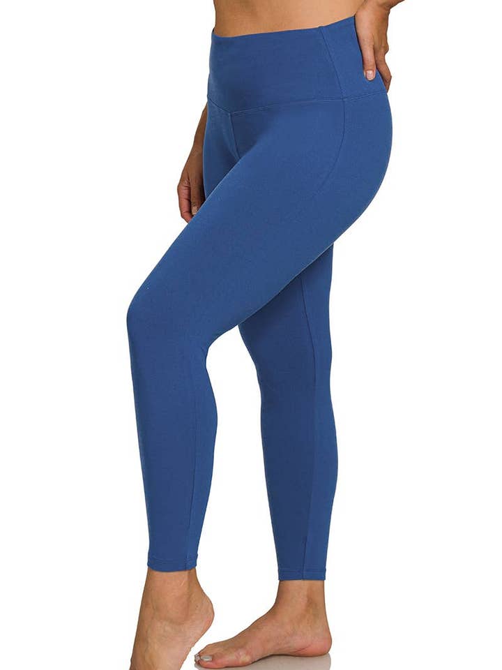 Plus Premium Microfiber Wide Waistband Leggings for wholesale by Vanilla Monkey