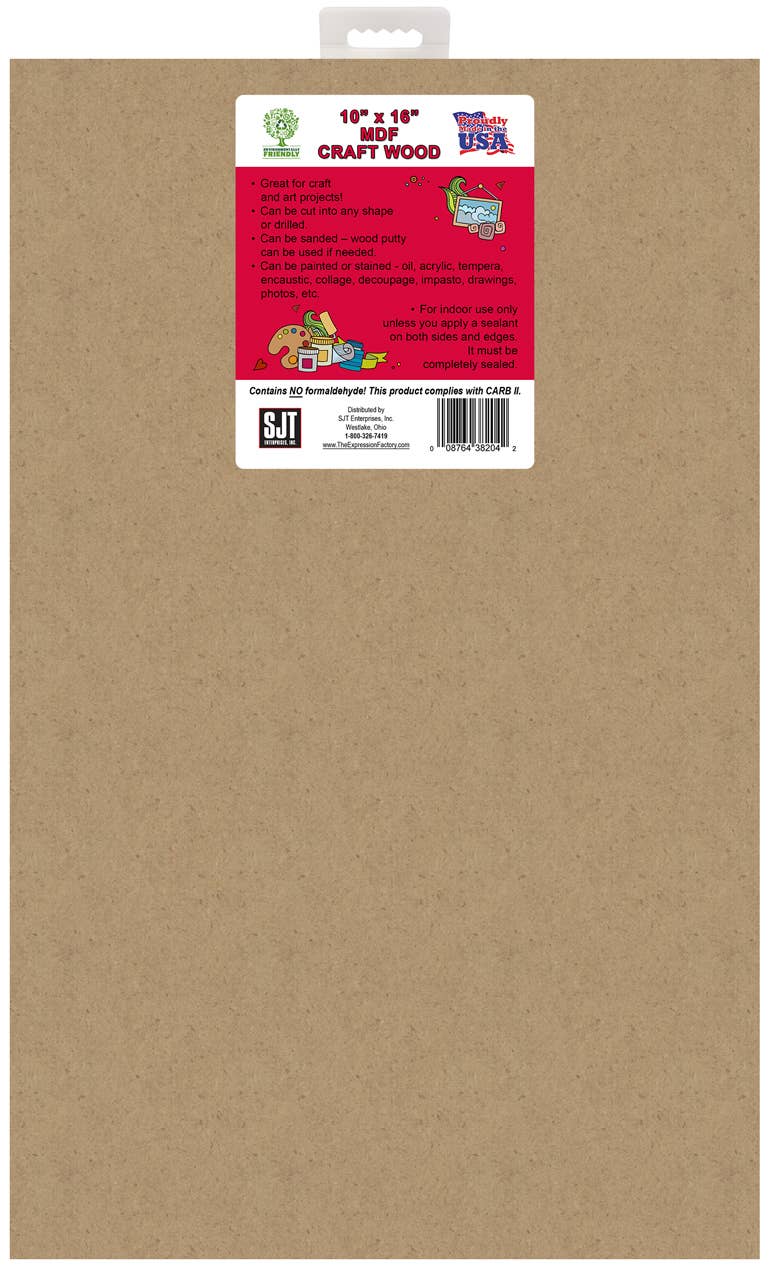 SJT Enterprises, Inc. – wholesale Craft supplies – 10" x 16" MDF blank wood for crafting0
