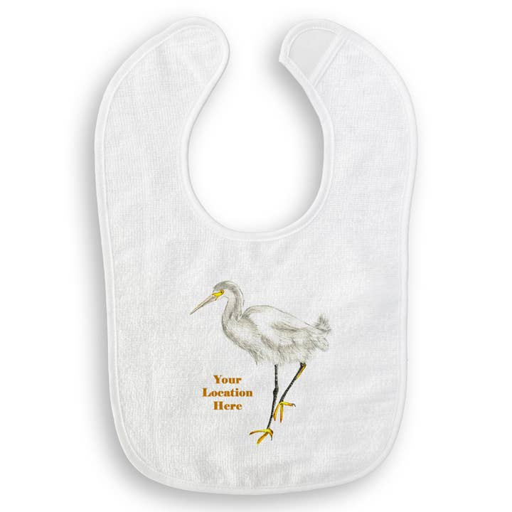 French Graffiti - Wholesale Tea Towel - Egret with Location15