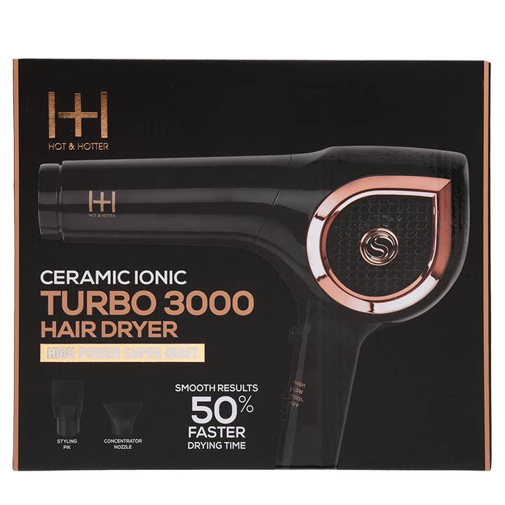 Annie International, Inc. - Wholesale Hair Dryer - Hot & Hotter Ceramic Ionic Turbo 3000 Hair Dryer1