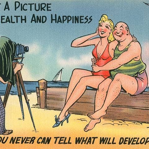 Impression d'art HU-30 Vieux type et Bimbo, Photographe pour la vente par Found Image Press