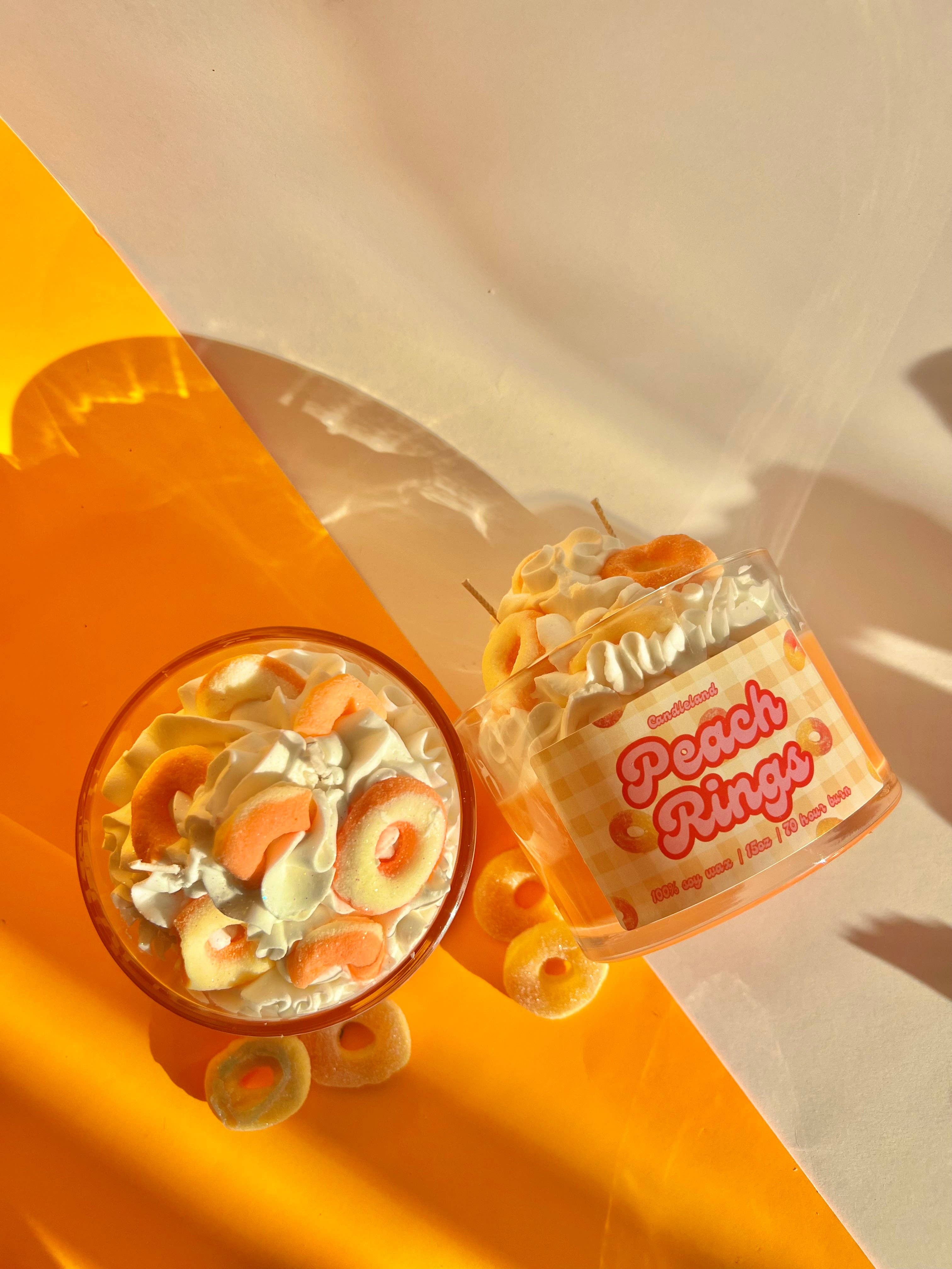 Candle Land - Wholesale Novelty Candle - Peach Rings Candle | Whipped Dessert Candle2