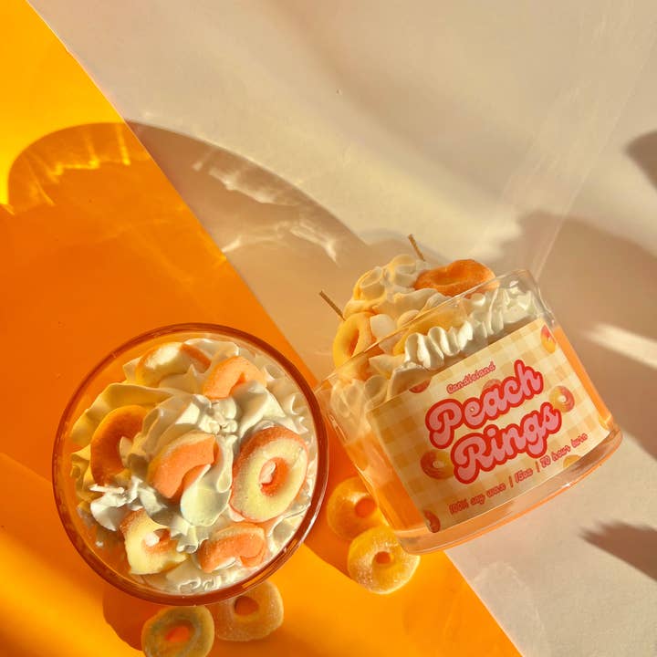 Candle Land - Wholesale Novelty Candle - Peach Rings Candle | Whipped Dessert Candle2
