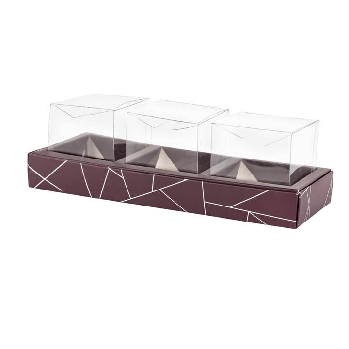 Clear Plastic Gift Boxes 6 Pack with Rectangle Tray for wholesale by Hammont