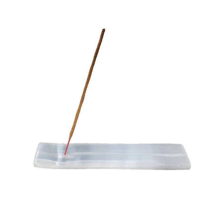 GREENROOTS USA LLC - Wholesale Incense Holder - Selenite Incense Burner 8"L