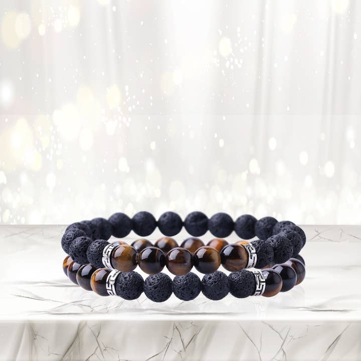 The American Gift Company (TAGCO) - Wholesale Aromatherapy Bracelet - Lava Stone Aromatherapy Diffuser Bracelet (2-Pk)4