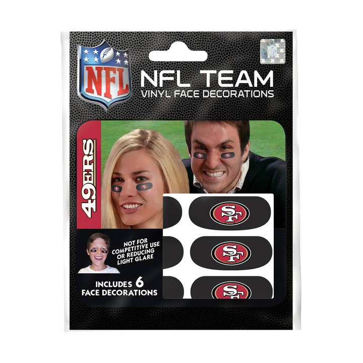 Party Animal, Inc. - Wholesale Face Paint/Play Makeup - Kids - San Francisco 49ers Face Decorations