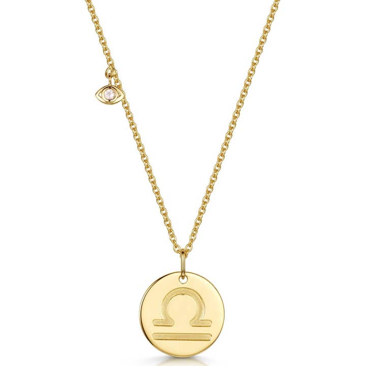 Collier zodiaque et constellation double face Balance pour la vente par Fervor Montréal