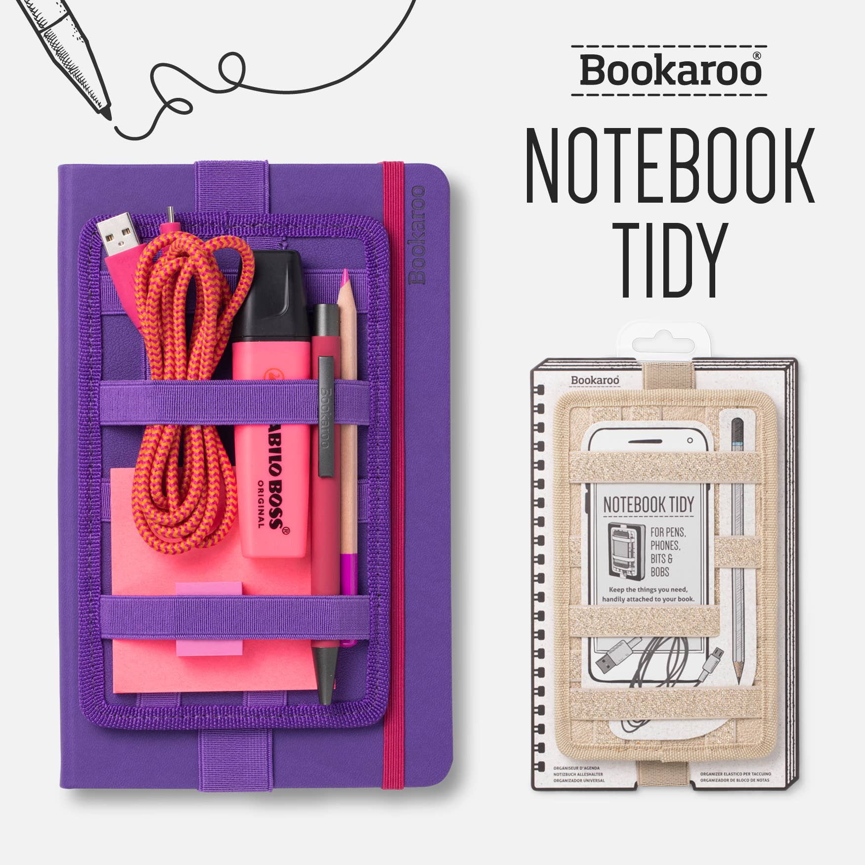 Bookaroo Pen Pouch, Handy Pen Holder