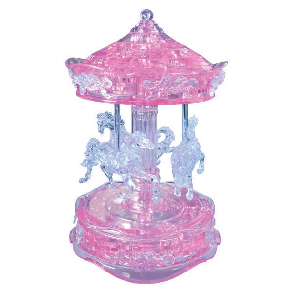 Deluxe Crystal Puzzle - Pink Carousel for wholesale by University Games