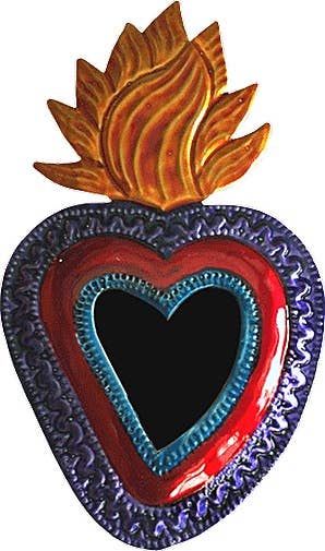 Tienda Esquipulas distribution - Wholesale Wall Accent - Ex-voto heart mirror - 14cm3