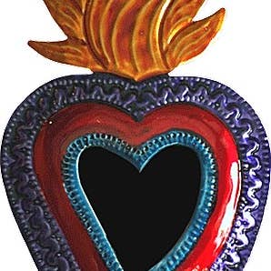Tienda Esquipulas distribution - Vente Décoration murale - Miroir coeur ex-voto - 14cm3