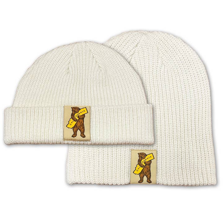 CA Bear Hug Cable Fisherman's Beanie for wholesale by SF Mercantile
