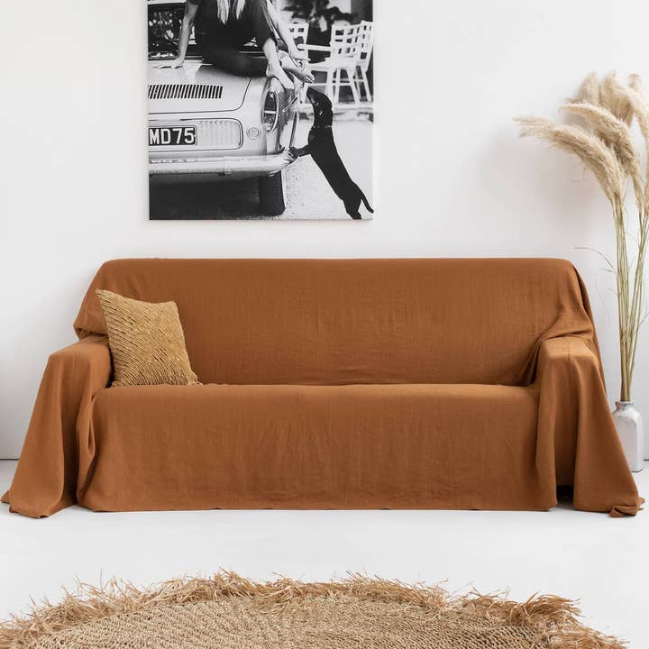MagicLinen (We handle U.S. import procedures for you) - Wholesale Chair/Sofa Slipcover - Linen couch cover in various collors1