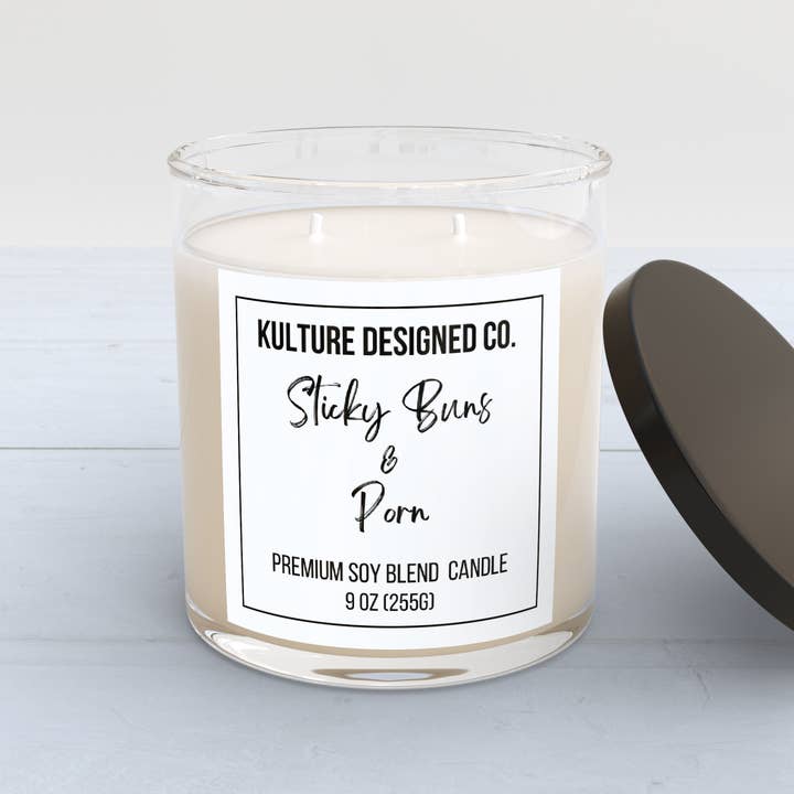 Kulture Designed Co. - Wholesale Jar/Filled Candle - STICKY BUNS AND PORN | 9 oz Candle