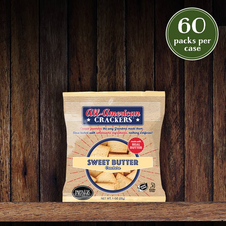 Snack Packs : Bite-Size Crackers : Sweet Butter - 60 Packs Per Case for wholesale by Partners Crackers