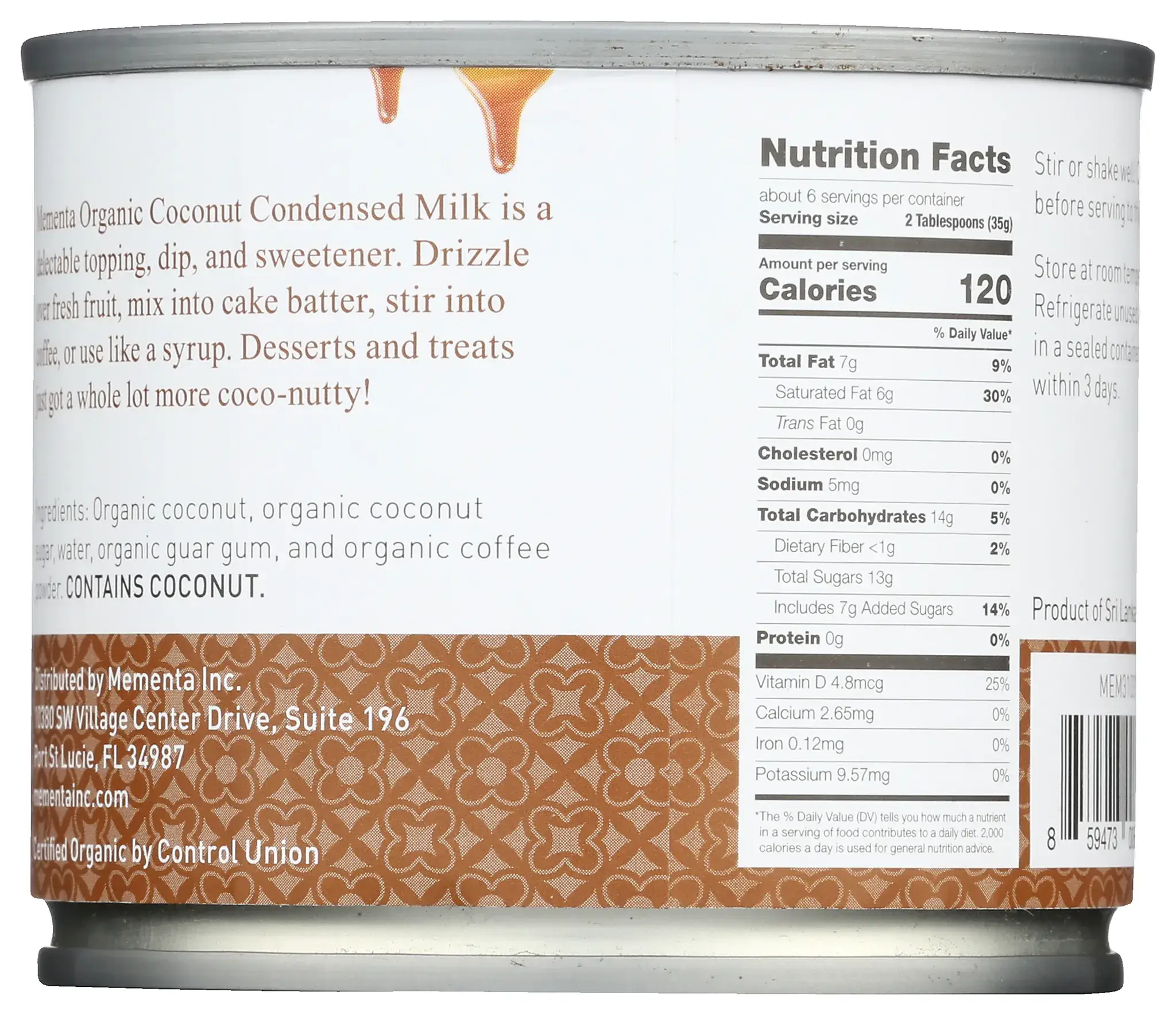 Mementa Inc. - Wholesale Non-Dairy Milk - Coffee Organic Coconut Condensed Milk (Limited Stock)3
