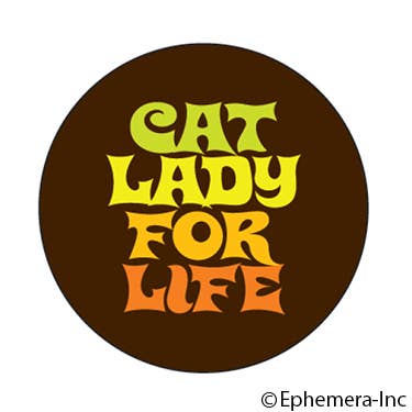 Button-Cat lady for life for wholesale by Ephemera