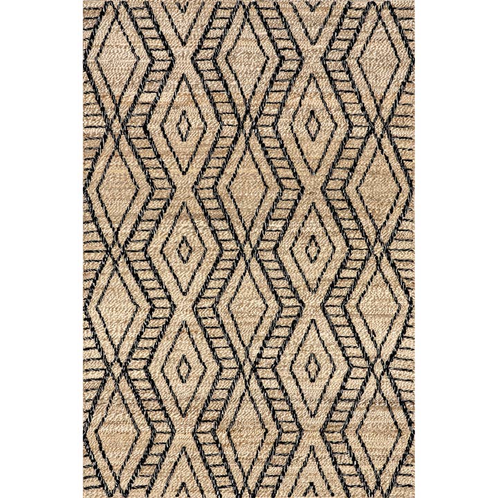 Betony Modern Trellis Jute Blend Area Rug for wholesale by nuLOOM
