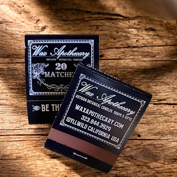 Wax Apothecary - Wholesale Matches - Black Matchbook 20-Strike1