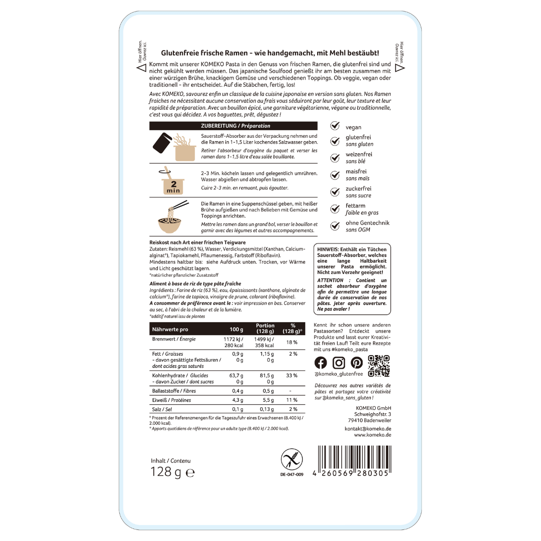 KOMEKO - Venta al por mayor Ramen - Ramen sin gluten y vegano1