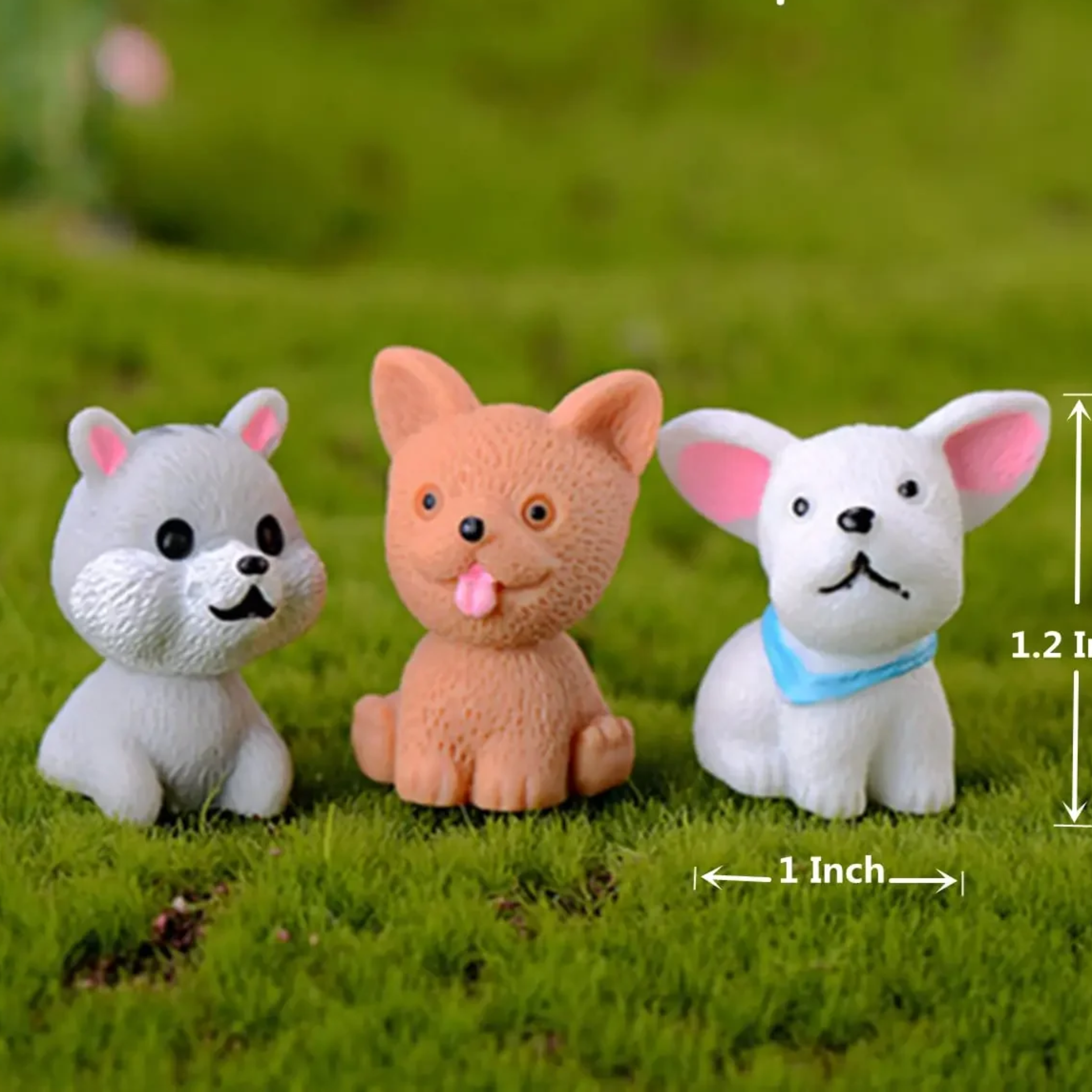 Toyarina – Estatueta decorativa por atacado – Cachorrinhos Fofos Mini Cães de Resina Realistas Figuras de Jardim de Fadas2