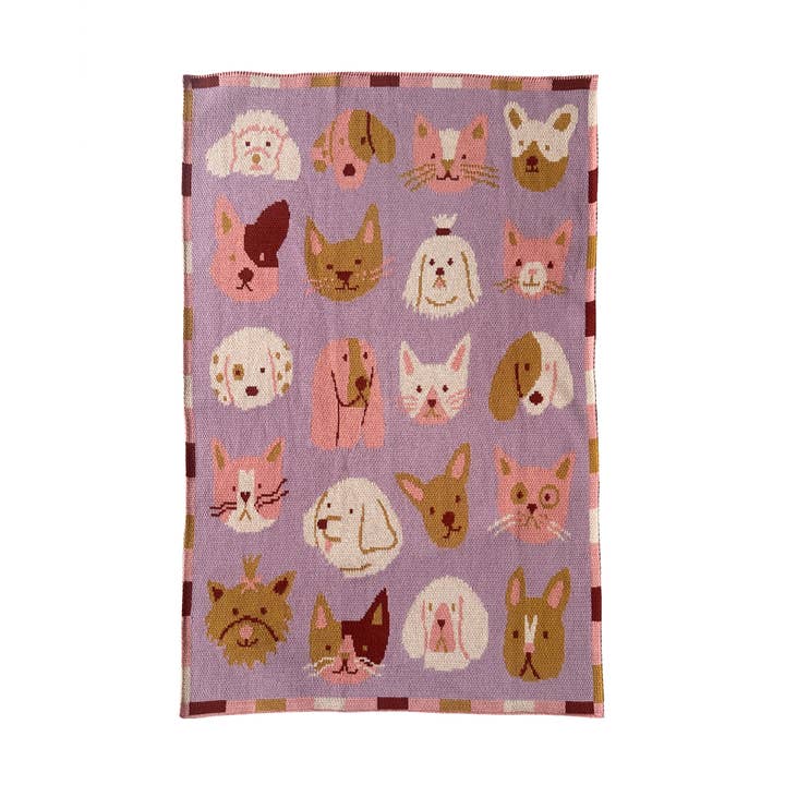Cats & Dogs Mini Blanket for wholesale by Molly Egan