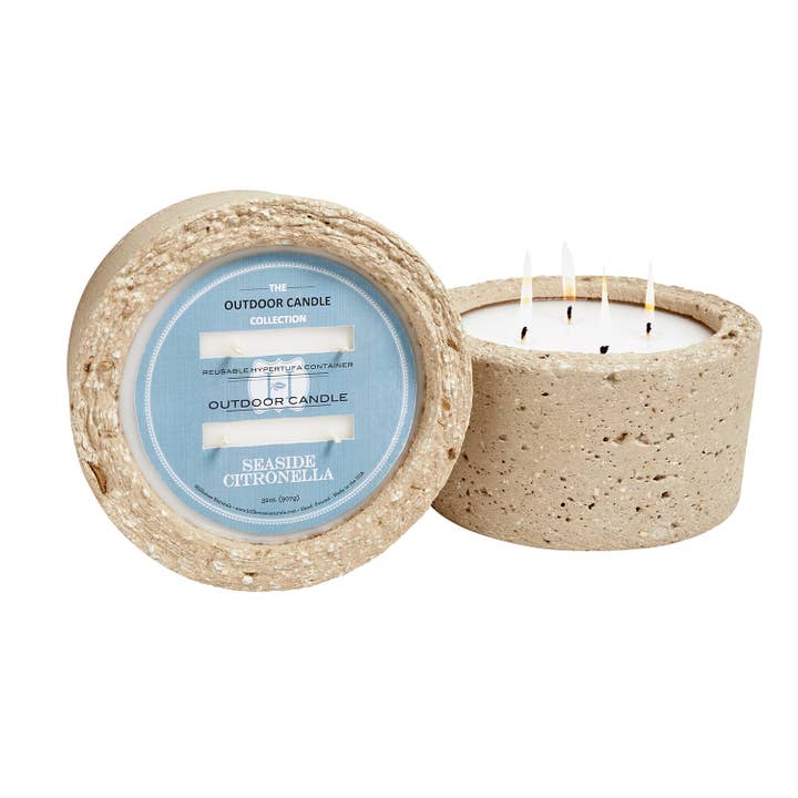 Citronella Seaside Outdoor Concrete Candle 32oz. Ctn.2 for wholesale by Hillhouse Naturals/Field+Fleur