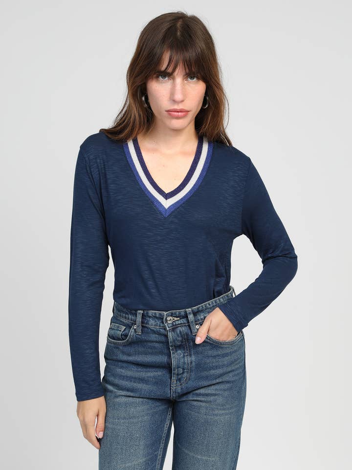 T-SHIRT TONGALI navy for wholesale by An'ge