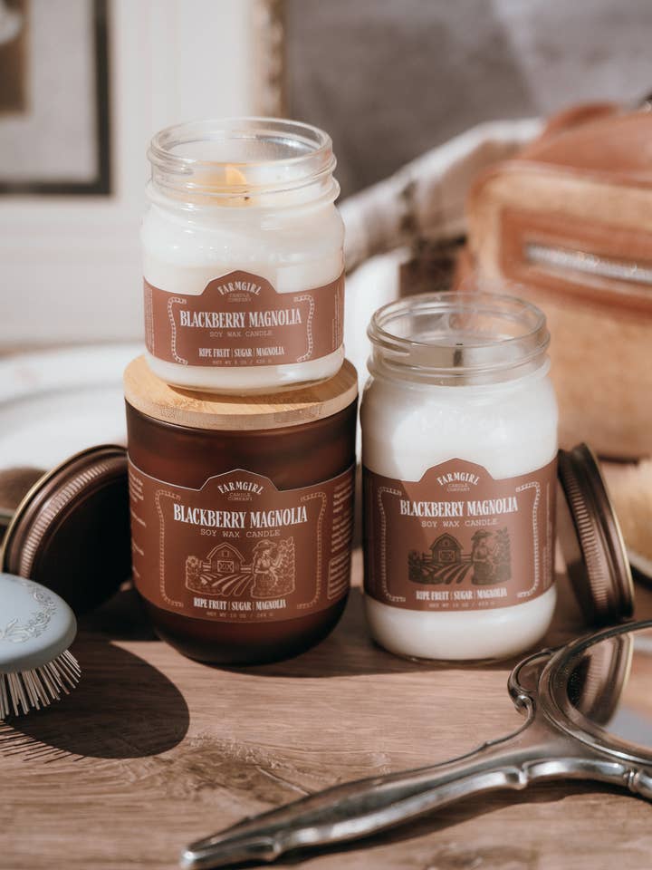Blackberry Magnolia for wholesale by Farmgirl Candle Company